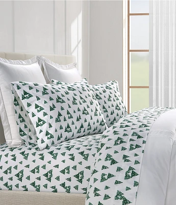 Southern Living Holiday Collection Christmas Trees 400-Thread Count Sateen Sheet Set