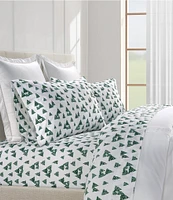 Southern Living Holiday Collection Christmas Trees 400-Thread Count Sateen Sheet Set