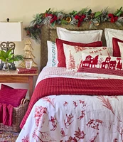 Southern Living Holiday Collection Jovie Christmas Toile Comforter Mini Set