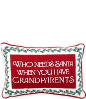 Southern Living Holiday Collection Santa & Grandparents Pillow