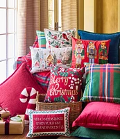 Southern Living Holiday Collection Tartan Plaid Square Pillow