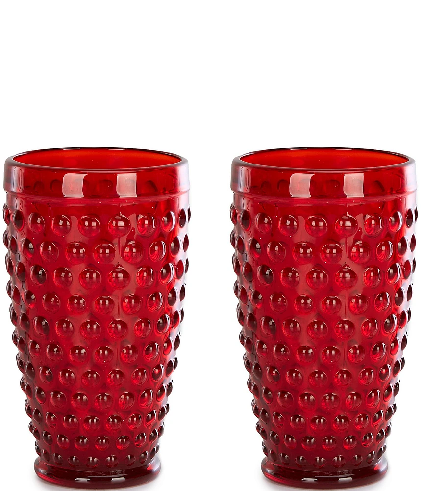 Southern Living Holiday Hobnail Tumblers, Set of 2