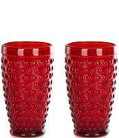 Southern Living Holiday Hobnail Tumblers, Set of 2