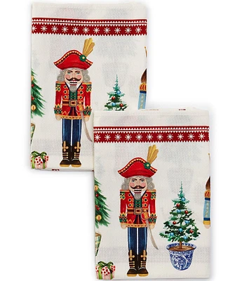 Southern Living Holiday Nutcrackers & Christmas Greenery Kitchen Towels, Set of 2