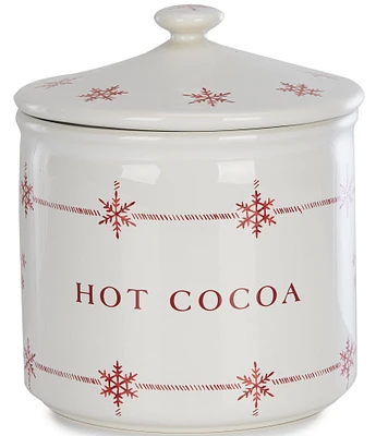 Southern Living Holiday Red Snowflake Hot Cocoa Jar