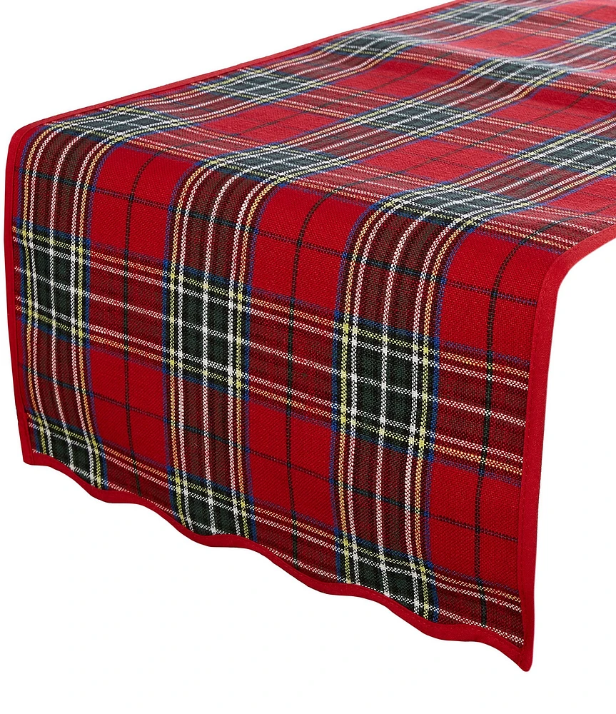 Southern Living Holiday Tartan Plaid Table Runner, 72#double;