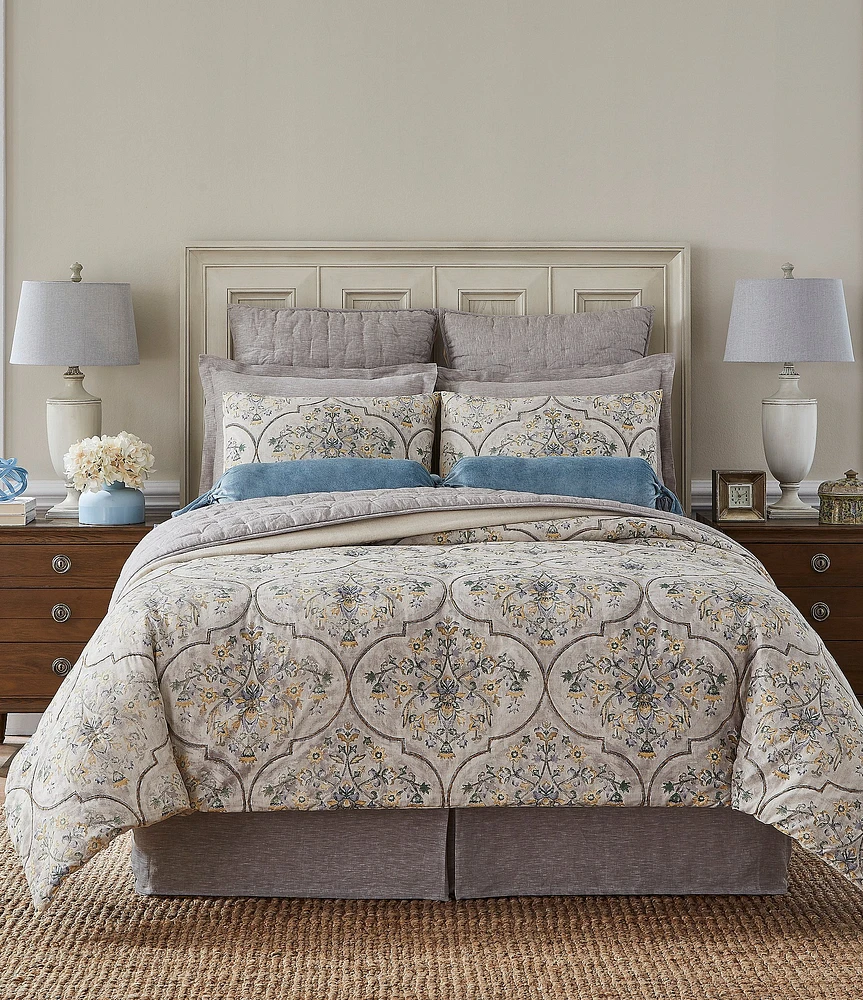 Southern Living Ingram Embroidered Cotton & Linen Comforter Mini Set