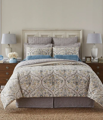 Southern Living Ingram Embroidered Cotton & Linen Comforter Mini Set