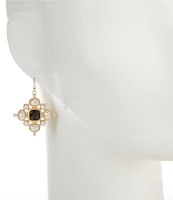 Southern Living Jet Stone & Pearl Drop Earrings