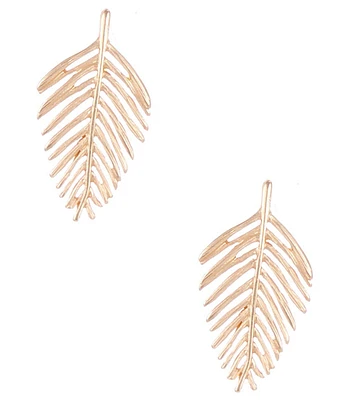 Southern Living Leaf Metal Resort Drop Earrings