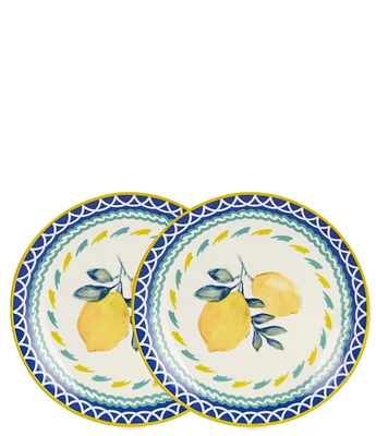 Southern Living Lemon Accent Plates, Set of 2