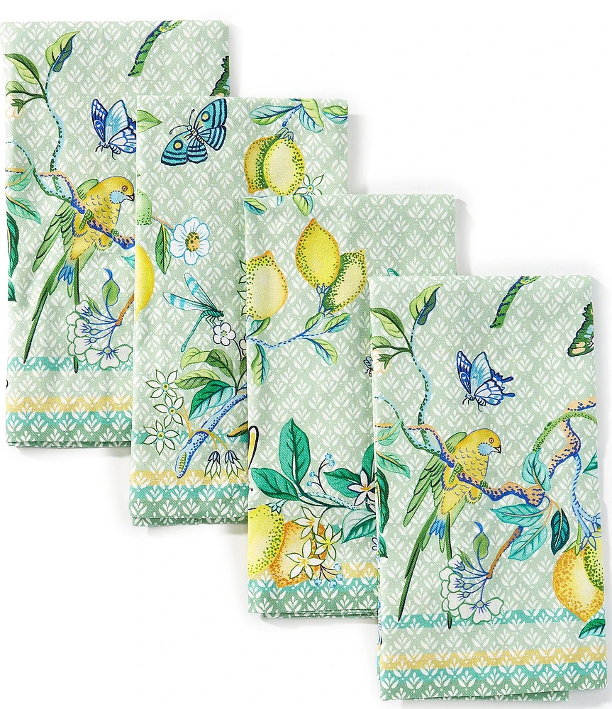 Southern Living Lemon Print Napkins, Set of 4