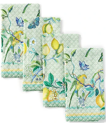 Southern Living Lemon Print Napkins, Set of 4