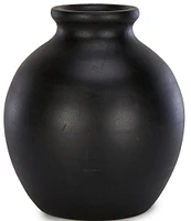 Southern Living Mango Wood Black Round Vase