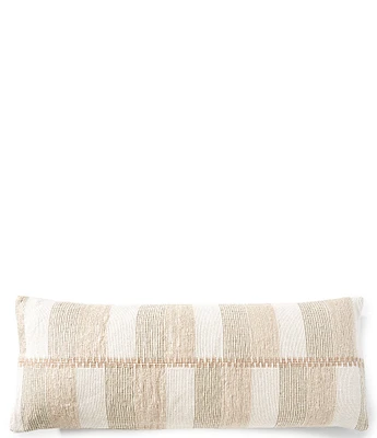 Southern Living Mercer Woven Striped Embroidered Breakfast Pillow