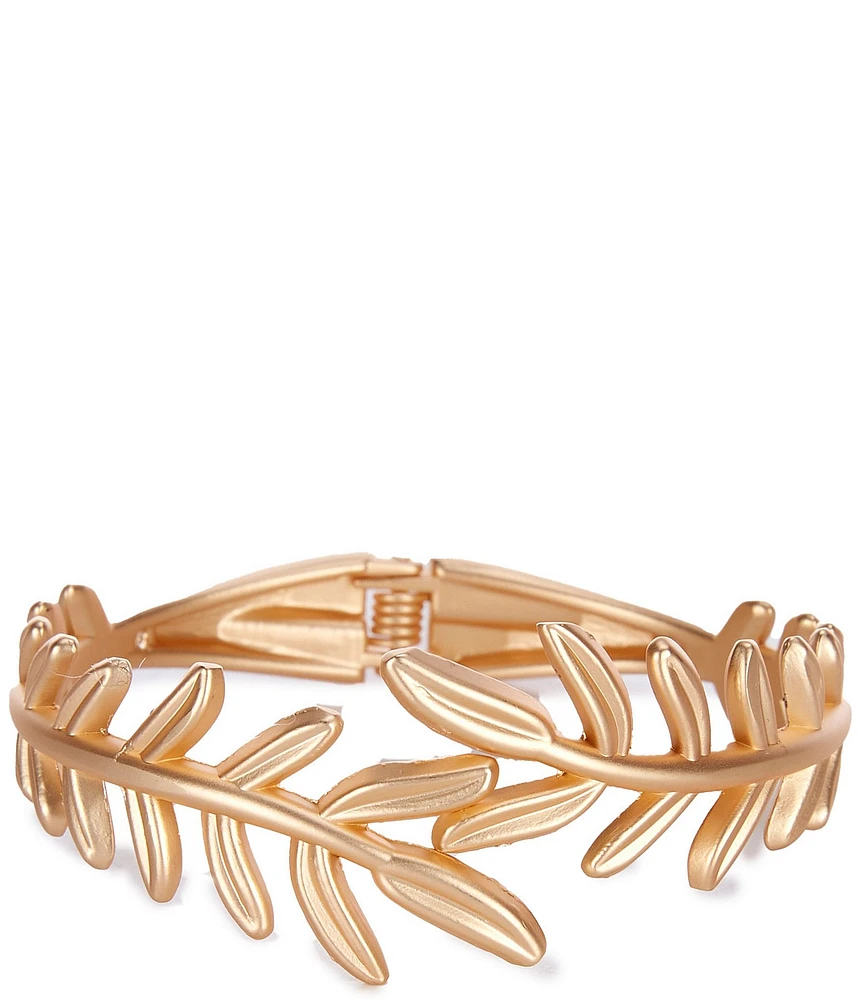 Southern Living Metal Leaf Bypass Hinge Bracelet