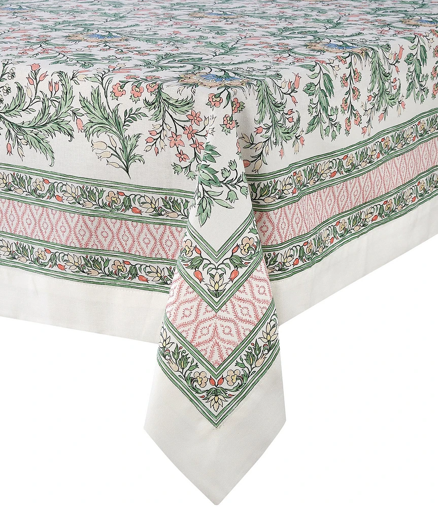 Southern Living Norah Block Print Tablecloth