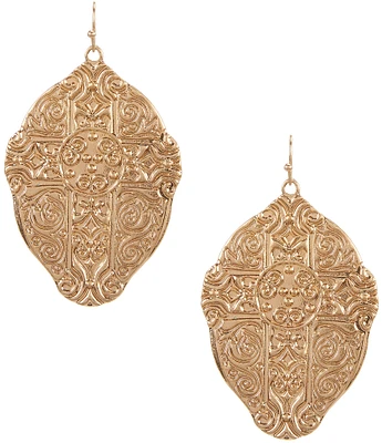 Southern Living Organic Cross Statement Drop Earrings