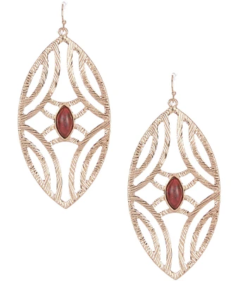 Southern Living Oval with Semi Precious Stone Drop Earrings