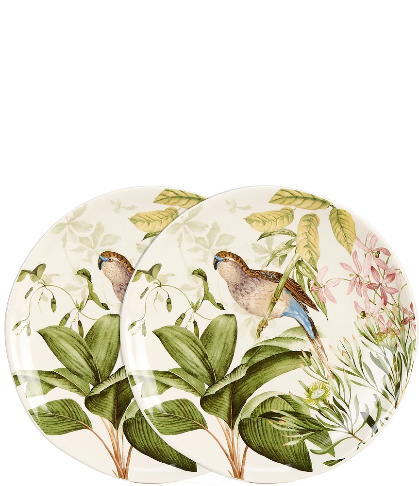 Southern Living Parakeet Jungle Accent Plates, Set of 2