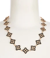 Southern Living Pave Clover Collar Stone Necklace