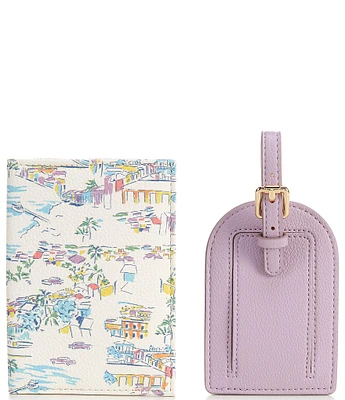Southern Living Purple Passport Case & Luggage Tag Set