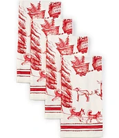 Southern Living Red Christmas Toile Collection Napkins, Set of 4