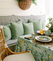 Southern Living Scalloped Contrast Trimmed Decorative Square Pillow