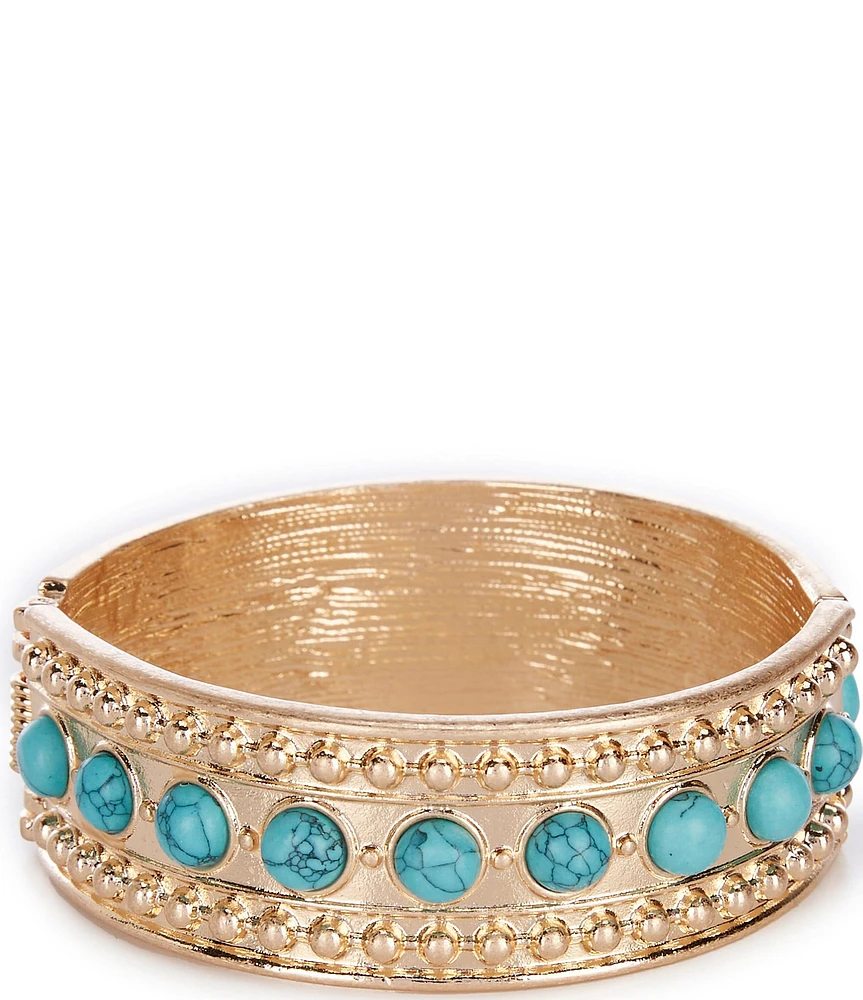 Southern Living Semi Precious Inset Stone Hinge Bracelet