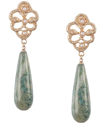 Southern Living Semi Precious Stone Linear Earrings