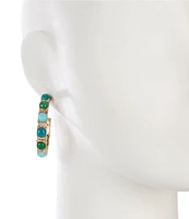 Southern Living Semi Precious Stone Resort Hoop Earrings