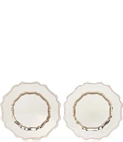 Southern Living Silver Retro Charger Plates, Set of 2