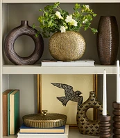 Southern Living Simplicity Collection Hollow Circular Metal Vase