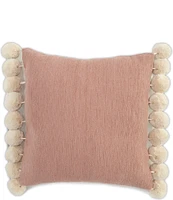 Southern Living Simplicity Collection Pom Pom Trimmed Pillow