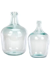 Southern Living Simplicity Collection Recycled Bubble Glass Demijohn Vase