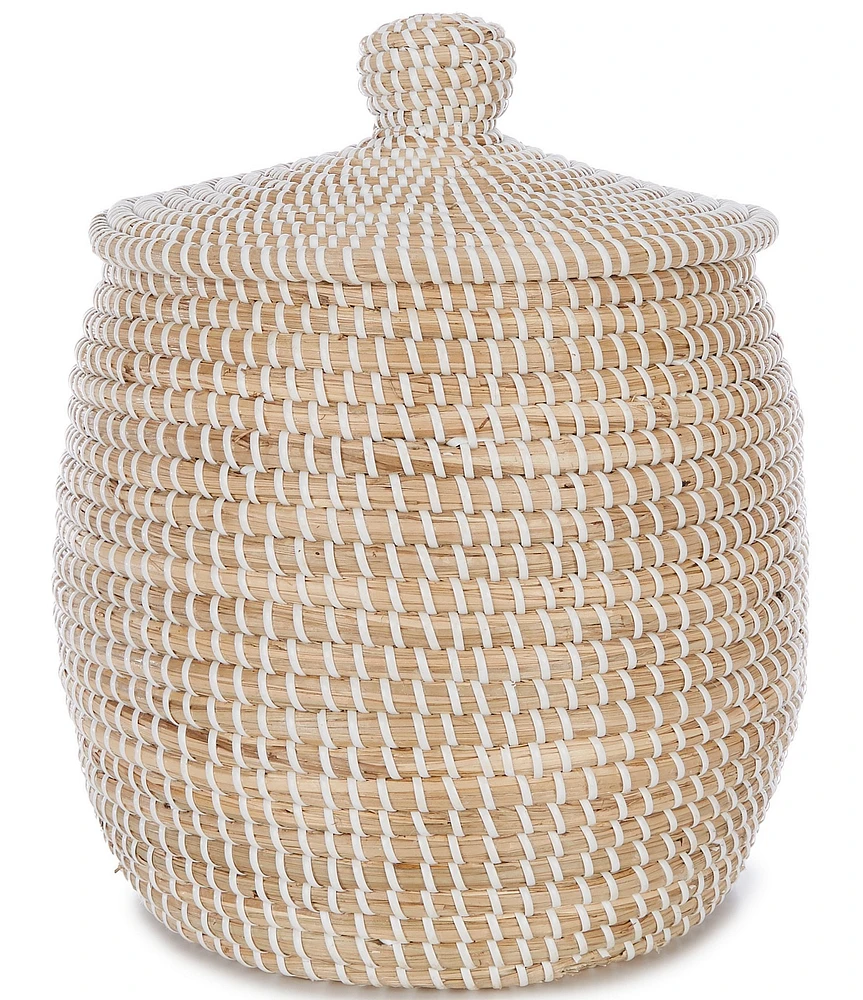 Southern Living Simplicity Collection Reece Lidded Wastebasket