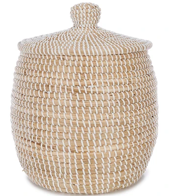 Southern Living Simplicity Collection Reece Lidded Wastebasket