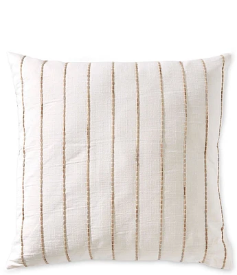 Southern Living Simplicity Collection Yarn Stripe Square Pillow