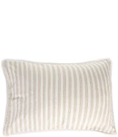 Southern Living Simplicity Duo Cotton & Linen Solid & Striped Fringed Reversible Sham