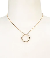 Southern Living Simplicity Ring Chain Short Pendant Necklace