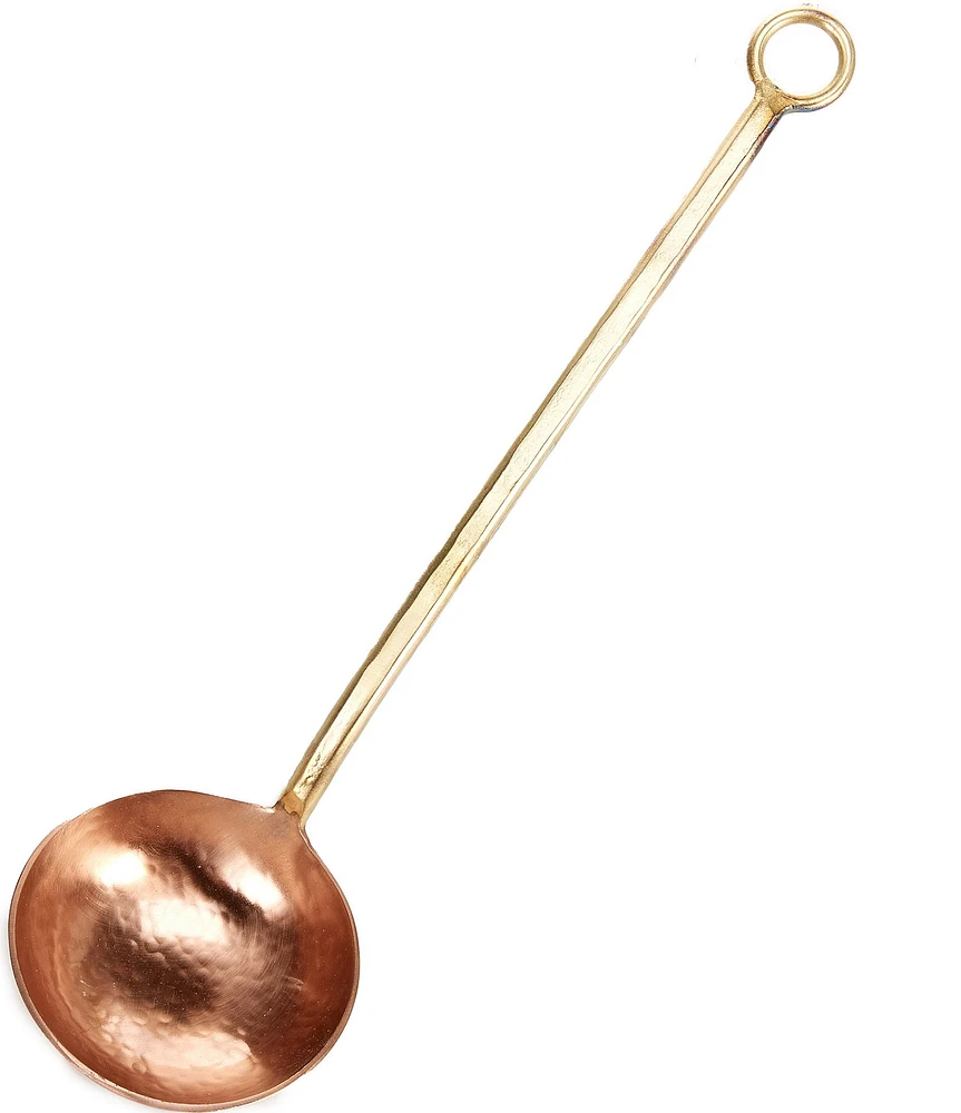 Southern Living Stainless Steel Hammered Copper & Forged Gold Ladle