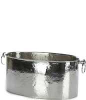 Southern Living Stainless Steel Hammered Oval Party Tub