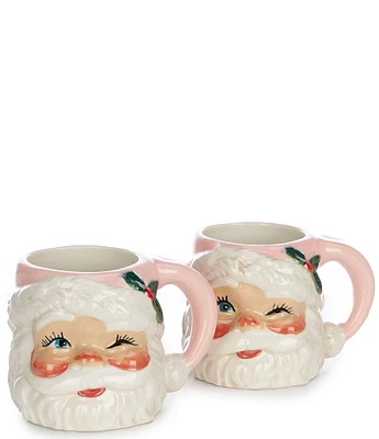 Southern Living Sweet Christmas Santa Coffee Mugs