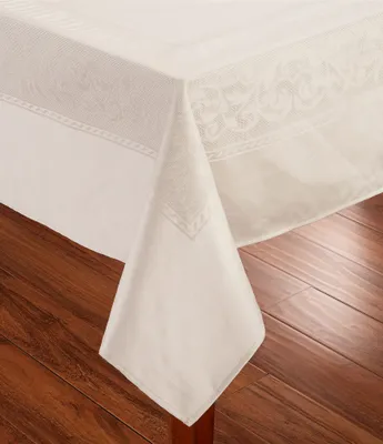 Southern Living Taupe Jaquard Tablecloth