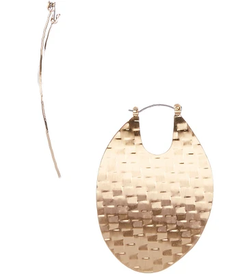 Southern Living Textured Oval Hoop Earrings