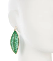 Southern Living Thread Wrapped Leaf Finding Resort Drop Earrings