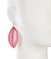 Southern Living Thread Wrapped Leaf Finding Resort Drop Earrings