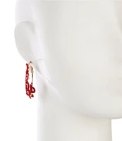 Southern Living Thread Wrapped Scallop Resort Hoop Earrings