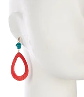 Southern Living Thread Wrapped Semi Precious Stone Resort Orbital Drop Earrings