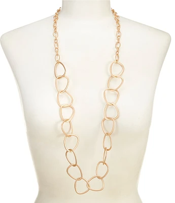 Southern Living Triangular Link Long Strand Necklace